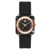 Ceas pătrat Calabar Black Pearl
