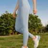 Colanți de antrenament cu logo imprimat „Teal”