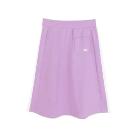 Fustă cu talie imprimată cu logo patchwork contrastant „Purple”