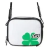 Geantă de umăr cu logo cu model trifoi „Alb Verde”