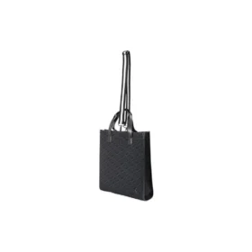 Geantă tote cu curea de umăr reglabilă și logo „Negru”