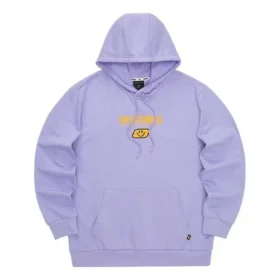 Hanorac casual colorat cu imprimeu literar „Purple Yellow”