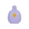 Hanorac casual colorat cu imprimeu literar „Purple Yellow”