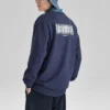Hanorac casual colorat din seria Graphic Crew „Navy White”