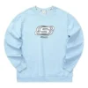 Hanorac casual cu guler rotund din seria Letter „Blue White”