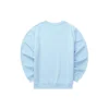 Hanorac casual cu guler rotund din seria Letter „Blue White”
