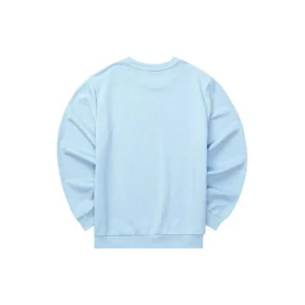 Hanorac casual cu guler rotund din seria Letter „Blue White”