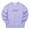 Hanorac casual cu guler rotund din seria Letter, unisex „Purple”