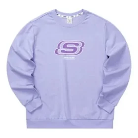 Hanorac casual cu guler rotund din seria Letter, unisex „Purple”