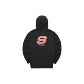 Hanorac casual cu imprimeu logo „Black Pink”
