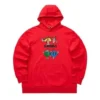 Hanorac cu glugă căptușit cu fleece, cu imprimeu de desene animate „Roșu Gri Bleumarin”