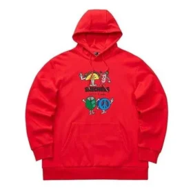Hanorac cu glugă căptușit cu fleece, cu imprimeu de desene animate „Roșu Gri Bleumarin”