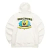 Hanorac cu glugă Skechers x SpongeBob SquarePants cu imprimeu grafic „Alb Galben Negru”