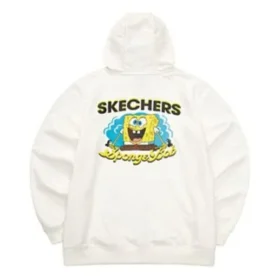 Hanorac cu glugă Skechers x SpongeBob SquarePants cu imprimeu grafic „Alb Galben Negru”
