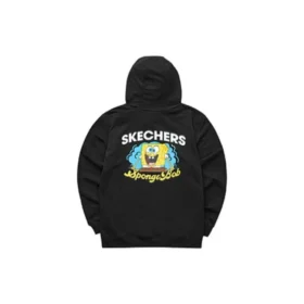 Hanorac cu glugă Skechers x SpongeBob SquarePants cu imprimeu grafic „Alb Galben Negru”