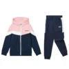 Hanorac cu glugă SKX, manșete elastice, costum sport din tricot „Navy Pink White”