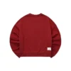 Hanorac cu guler rotund, croi larg, culoare solidă „Burgundy”