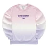 Hanorac cu guler rotund și litere în degrade „Purple Pink White”