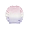 Hanorac cu guler rotund și litere în degrade „Purple Pink White”
