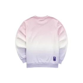 Hanorac cu guler rotund și litere în degrade „Purple Pink White”