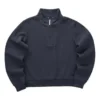 Hanorac sport casual din tricot larg „Negru”