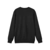 Hanorac tricotat cu guler rotund, culoare solidă „Burgundy Black”