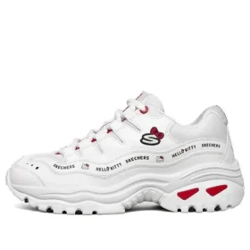 Hello Kitty x Skechers pantofi de alergare cu talpă joasă, albi