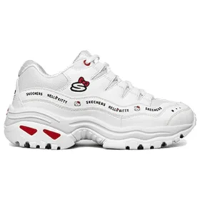Hello Kitty x Skechers pantofi de alergare cu talpă joasă, albi