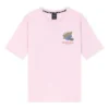 Imprimare respirabilă, mânecă scurtă, unisex, roz-roșu