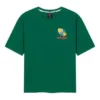 Imprimeu cu model, respirabil, cu mânecă scurtă, stil pentru cuplu, verde