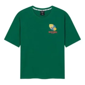 Imprimeu cu model, respirabil, cu mânecă scurtă, stil pentru cuplu, verde