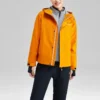 Jachetă 3-în-1 cu fermoar, culoare solidă „Orange Teal”