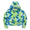 Jachetă casual cu glugă Camo „Verde-albastru”