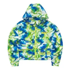 Jachetă casual cu glugă Camo „Verde-albastru”