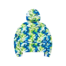 Jachetă casual cu glugă Camo „Verde-albastru”