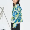 Jachetă casual cu glugă Camo „Verde-albastru”