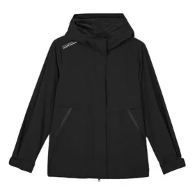 Jachetă casual cu glugă din țesătură cu logo din seria Stroll „Negru”