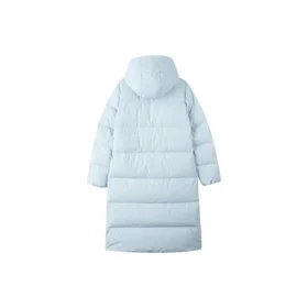 Jachetă casual lungă cu glugă din puf „Blue”