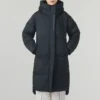 Jachetă casual lungă din puf „Black”