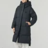 Jachetă casual lungă din puf „Black”
