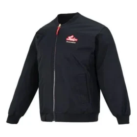Jachetă căptușită reversibilă cu broderie cu litere „Black Red”