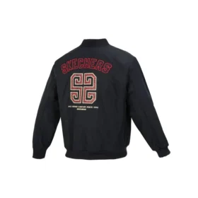 Jachetă căptușită reversibilă cu broderie cu litere „Black Red”