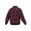 Jachetă căptușită reversibilă cu broderie cu litere „Black Red”
