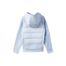 Jachetă cu glugă din puf țesut „Teal”