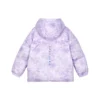 Jachetă cu glugă din puf „Purple White”