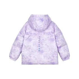 Jachetă cu glugă din puf „Purple White”