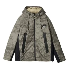 Jachetă cu glugă din puf, Water Repellent, din seria Lifestyle „Verde măslin Negru”