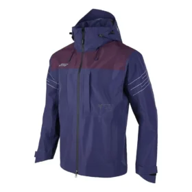 Jachetă cu glugă țesută „Navy Burgundy”