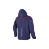 Jachetă cu glugă țesută „Navy Burgundy”