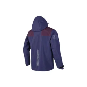 Jachetă cu glugă țesută „Navy Burgundy”